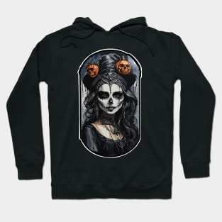 Beautiful Dark Goth Halloween Queen Hoodie